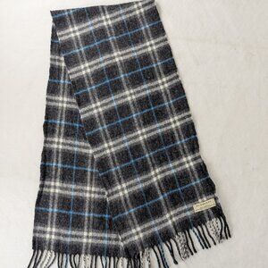 Burberry Lambswool Scarf Black Unisex | Soft Luxury Wear | Used Excellent